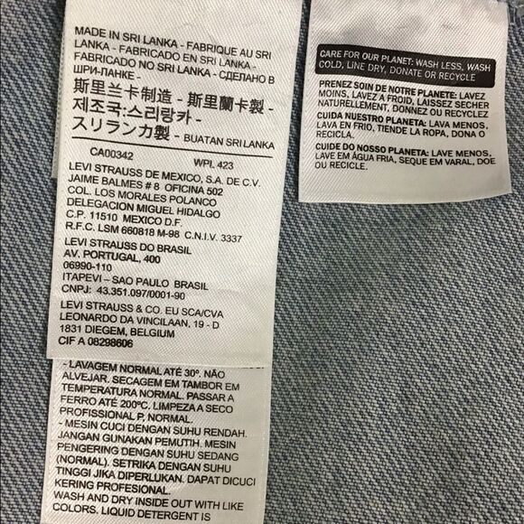 Levi’s Distressed & Embroidered Denim Jean Jacket - Picture 10 of 10